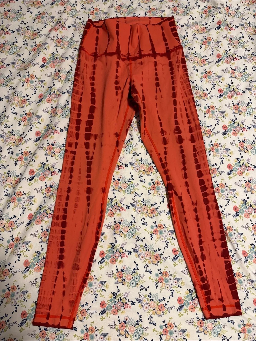 lululemon athletica Kids Orange Tie-Dye Leggings